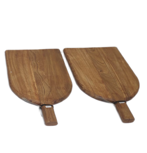 Paleta de madera duradera para pelar pizza con mango fuerte, bloque de corte con acabado rústico, Handicrat para utensilios de cocina, bordes lisos de La India - Product Image 1