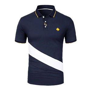 Polo homme coupe et couture à motif solide séchage rapide respirant Logo personnalisé Streetwear Golf Polo T-shirts - Product Image 1