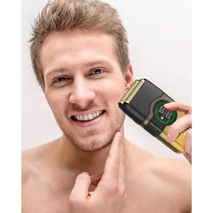 Rasoir électrique pour hommes, rasoir à double grille, lames flottantes, sans fil, rechargeable par USB, 100 minutes d'utilisation, lavable, pour le rasage du visage - Product Image 1