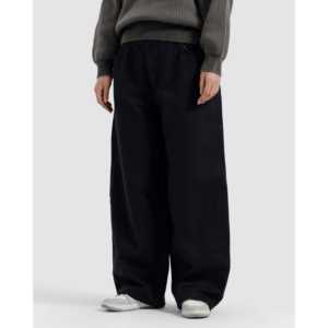 Vaqueros holgados vintage de corte ancho con pierna acampanada, estilo streetwear de cintura alta, tela vaquera con decoración de cristales y diamantes, color oscuro. - Product Image 3