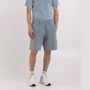 กางเกงขาสั้นผ้าฝ้าย100% ฟอกสีแบบวินเทจสำหรับผู้ชายชุดใส่ได้ทั้งชายและหญิงสำหรับฤดูร้อนพร้อมแผ่นปักแบบสวมทรงหลวม - Product Image 6