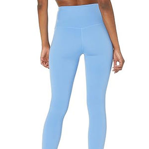 Femmes taille haute Nylon Spandex respirant écologique Yoga Leggings ensemble Sexy Plaid Gym costume sans couture élastique taille fermeture - Product Image 3