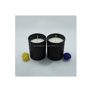 Pot de cire sombre Design en verre Design peint de plusieurs couleurs Porte-lampe en T Vaisselle et décoration de fête de nuit Bougeoir - Product Image 1