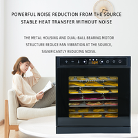 Déshydrateur Commercial Professionnel à 8 Plateaux en Acier Inoxydable pour Fruits et Légumes, avec Hublot Visuel