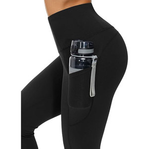 Leggings de yoga personnalisés de haute qualité pour femmes pantalons serrés tricotés taille haute sans couture solide avec fermeture à la taille élastique - Product Image 6