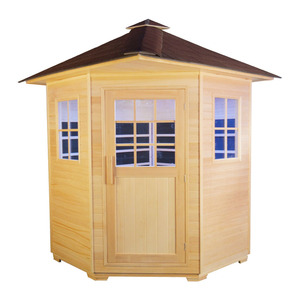 Calentador de infrarrojos lejanos para sauna de vapor al aire libre de diseño moderno del fabricante profesional con sala de sauna al aire libre a la venta - Product Image 2