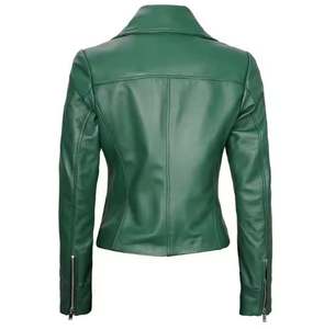 Veste en cuir tendance pour femmes, tricotée, respirante, en toile, avec logo personnalisé, style moto, dernier design, vente chaude - Product Image 3