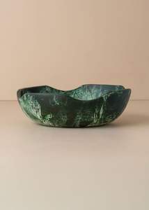 Bol de service en résine de style antique SMART HANDMADE UNIQUE pour la cuisine et la salle à manger Bols de service en résine de forme ronde - Product Image 4