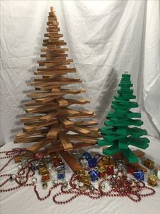 ARBRE DE NOËL ASSISTANT DÉCORATION ÉCOLOGIQUE CADEAU FAIT MAIN Arbre ornemental en bois Fabriqué en cerisier un arbre pour toute saison - Product Image 5