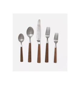 Admirable Design Table Decor Flatware Set Spoon Fork <b>Knife</b> Exclusive Quality Stainless Steel and Wooden Cutlery Set - Product Image 1