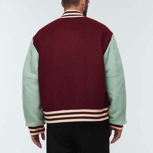 Chaqueta Universitaria de Lana 100% para Hombre, Talla Grande, Venta al por Mayor, OEM, Personalizada, de Invierno, Chaqueta de Béisbol para Hombre, Transpirable - Product Image 4