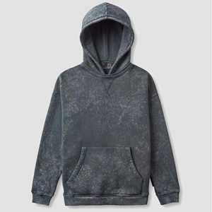 Nouveauté : Sweat-shirts pour hommes en coton mélangé, lavés à la pierre, logo personnalisable, basiques d'hiver - Product Image 1