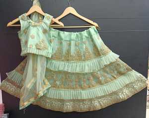 Filet de broderie pour filles, vêtement de fête traditionnel, Design Chaniya choli Lengha, vente en gros - Product Image 2