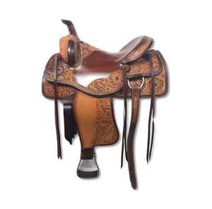 Venta caliente de calidad superior inglés caballo carreras sillín hecho a mano de cuero Premium cómodo mayorista Best Western - Product Image 1