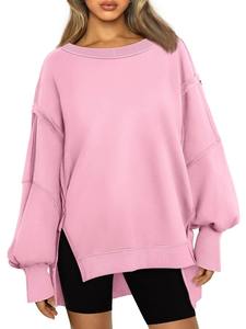 Sudadera holgada de gran tamaño para mujer, Jersey de manga larga de algodón suave para Otoño e Invierno - Product Image 6