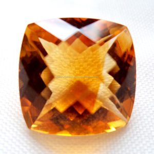 เบาะ5X5MM ซิทรีนสีส้มสีเหลืองส้ม100% ได้รับการรับรองจากธรรมชาติคุณภาพสูงทำเครื่องประดับรูปทรงเบาะหินซิทรินบราซิล - Product Image 5