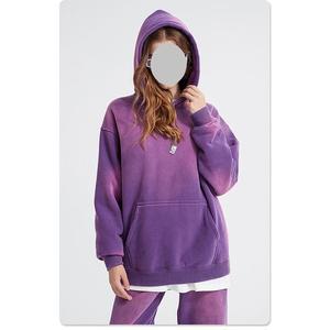 2025 nouveauté à la mode couleur unie lavage à l'acide à capuche femmes coupe confortable Style décontracté marque privée bas quantité minimale de commande usine - Product Image 1