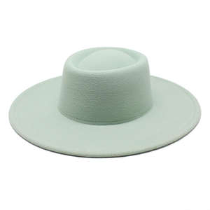 Custom <b>Ribbon</b> Wholesale Women Fedora Hats Wool <b>Wide</b> Brim Felt Hat for Winter - Product Image 3