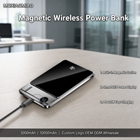 Batterie externe magnétique portable 5000 mAh 3 en 1 pour la charge de montres et d'écouteurs Bluetooth avec écran LED