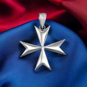 Pendentif Croix Malteuse en Argent Sterling 925 Massif de Haute Qualité 28mm Fait Main Bijoux Karma Fin pour Femmes Vente en Gros Style Néo-Gothique - Product Image 3