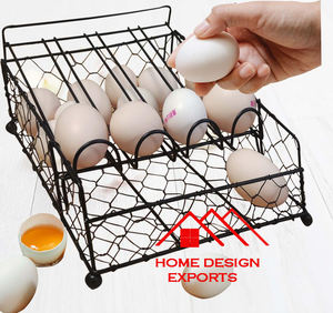 Conception finie noire pour comptoir de cuisine meilleure vente accessoires de cuisine porte-oeufs en métal porte-oeufs R - Product Image 1