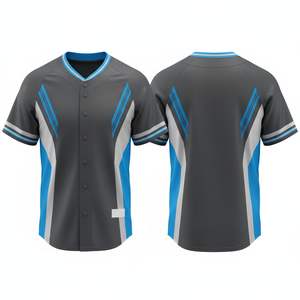 Commandes en gros d'uniformes de baseball disponibles, maillots personnalisés haute performance imprimés, 100% polyester, séchage rapide, respirant pour les équipes - Product Image 2