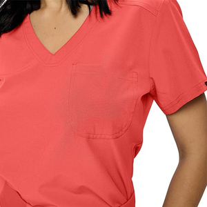Haute qualité grande taille demi-manches uniforme d'allaitement unisexe décontracté coton avec maille Design en confort couleurs toile tissu médecins - Product Image 6