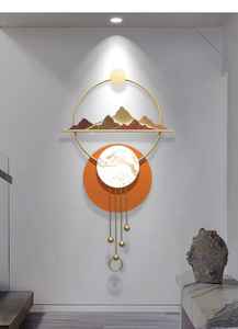 Tema de la naturaleza Arte de la pared de metal Diseño de montaña Pieza decorativa moderna para sala de estar Dormitorio Interiores de hogar y hotel - Product Image 4