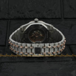 Reloj inteligente elegante para hombre, diamantes de moissanita de corte brillante, cristal de fecha de acero inoxidable exquisitamente elaborado, la mejor opción - Product Image 3