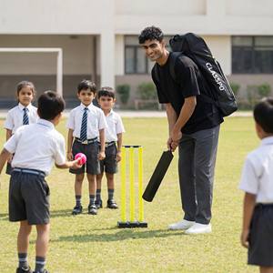 Ensemble de cricket en plastique personnalisé | Chauve-souris, balle et souches pour enfants Jeu en plein air, école, plage, cadeaux promotionnels et d'entreprise - Product Image 4