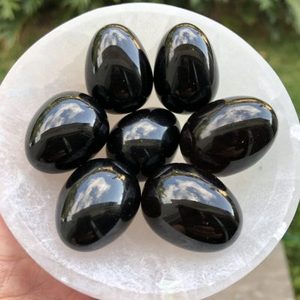 Natural Stone Black Obsidian Egg - Product Image 1