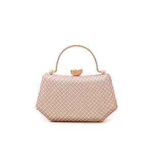 Brass Crystal Rhinestone Diamond Resin Mother of <b>Pearl</b> <b>Clutch</b> P15037 Sparkling Bridal Purse with Chains Decoration Satin Lining - Product Image 1