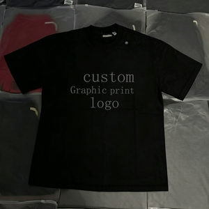 Camiseta de Verano Personalizada para Hombre, Tejida, Transpirable, de Algodón, Tallas Grandes, Deportiva, para Playa, con Estampado Metálico, de Alta Calidad - Product Image 1