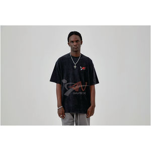 Camiseta de Algodón 100% Nueva de 2026 para Hombre, Camiseta Vintage Lavada para Hombre, Camiseta Lisa de Peso Pesado para Hombre - Product Image 5