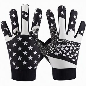 Gants de football américain Strong Grip Gants de football américain pour jeunes Toutes tailles Meilleure adhérence Paume avec logo personnalisé Football américain - Product Image 3