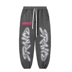 Street Style Sun Faded New Arrival Men Sweat Suit Baggy Look Rhinestone Acid Wash <b>2</b> <b>Piece</b> Hooded & Stacked <b>Pant</b> <b>Set</b> - Product Image 5