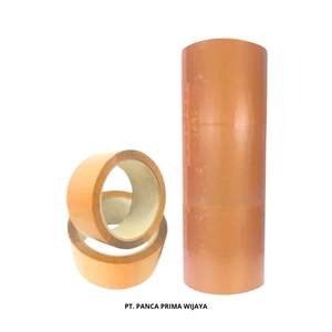 Ruban d'emballage simple face BOPP de haute qualité 48mm X 90 mètres | Ruban d'étanchéité en carton marron écologique en acrylique solide 6 rouleaux/ensemble - Product Image 1