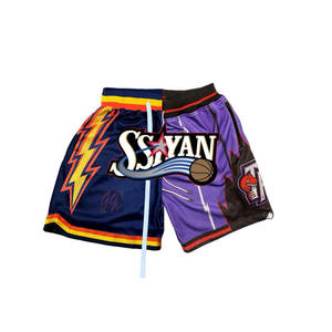 Shorts de basket-ball en maille de polyester unisexe pour hommes, imprimés par sublimation épais, brodés, vêtements de sport, shorts d'entraînement - Product Image 6