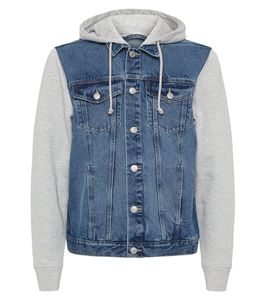 Veste en jean pour homme avec capuche manches en jersey BY HI 2026 - Product Image 1