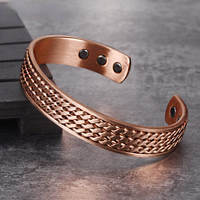 Bracelet manchette en cuivre massif au design simple, vintage, écologique, fait main, personnalisable, unisexe