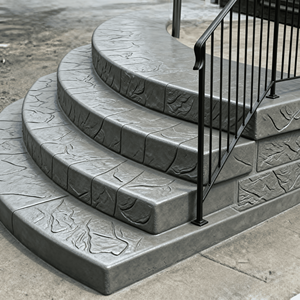 Escalones de hormigón estampados prefabricados personalizados de alta calidad, uso moderno en parque, acabado suave, resistente al agua, duradero, respetuoso con el medio ambiente - Product Image 3