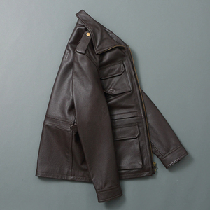 Custom <b>Men</b> <b>Leather</b> <b>Jacket</b> Pakistan Made Top Product <b>Leather</b> <b>Jacket</b> For <b>Men</b> - Product Image 4
