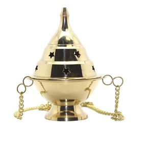 Brûleur à encens en fer au design tendance avec une qualité supérieure Parfum d'intérieur Brûleur à bakhoor doré - Product Image 1