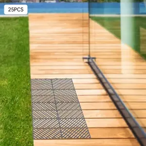 Baldosas para suelo de garaje entrelazadas de 12x12x0,5 pulgadas, baldosas de drenaje de PP, 25 uds. - Product Image 1