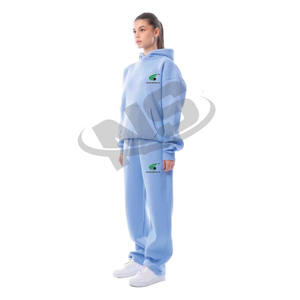 Conjunto Deportivo para Mujer, Color Sólido, Sudadera con Capucha de Contraste, Talla Grande, Secado Rápido, Logotipo Personalizado, Estilo Casual - Product Image 5