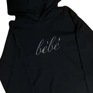 Sudadera con Capucha Negra Personalizada Extra Grande con Estampado de Personajes de Anime con Pedrería, Ropa Urbana Unisex, Sudadera de Algodón Grueso, Estilo Hip Hop, Otoño - Product Image 2