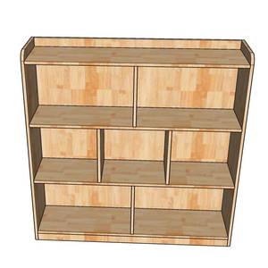 <b>Rubber</b> Wood Bookshelf 120x30x120cm for Kids' Room Living Room Use Toys Organizer Standing Type KTMN001 - Product Image 6
