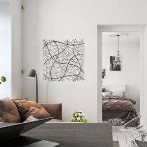 ตกแต่งผนังโลหะสีดำแขวนผนังในร่มและกลางแจ้งโรงแรมร้านอาหารบ้านห้องนั่งเล่นห้องนอนตกแต่ง2025ศิลปะ - Product Image 3