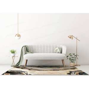 Gold Marble Printed <b>Rug</b> - Modern, Luxury, and Elegant Home Decor,Luxury <b>Velvet</b> <b>Rug</b> - Product Image 2