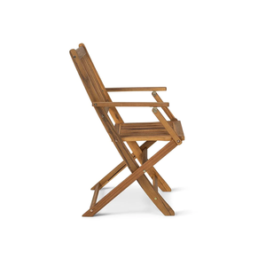 Ellard Solid Wooden Folding Chairs - Set of <strong>2</strong> for Outfoor W/ Natural Finish - Product Image 4